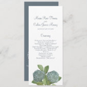 Dusty Blue Hydrangea Elegante Florenz Programm (Vorne/Hinten)
