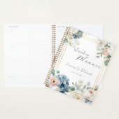 Dusty Blue Hydrangea Floral Wedding Planner Planer (Anzeige)