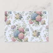 Dusty Blue Hydrangea Flowers Wedding  Begleitkarte (Rückseite)