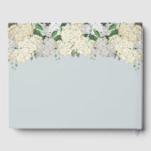 Dusty Blue Hydrangea Gedenkfeier Gästebuch (Rückseite)