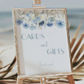 DUSTY Blue Hydrangea Kinderduschkarten und Geschen Poster