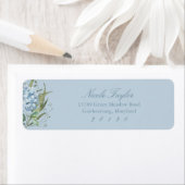Dusty Blue Hydrangea Return Address Labels (Insitu)