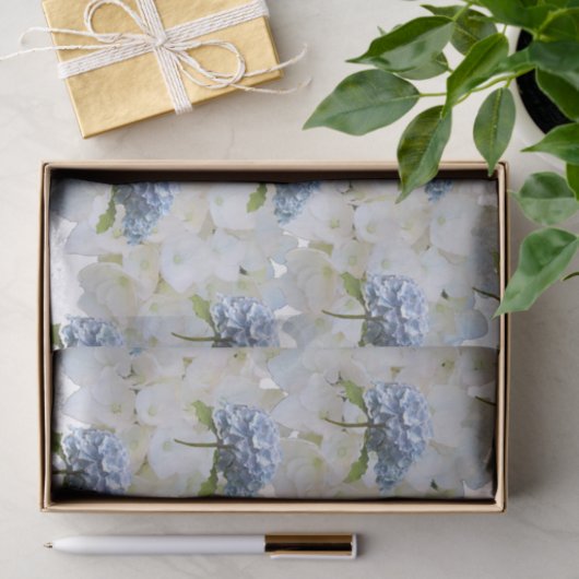 Dusty Blue Hydrangea Tissue Seidenpapier (Geschenk)