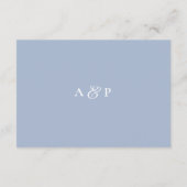 Dusty Blue Hydrangea Wedding Details Begleitkarte (Rückseite)