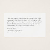 Dusty Blue Hydrangea Wedding Registry Enclosure (Rückseite)