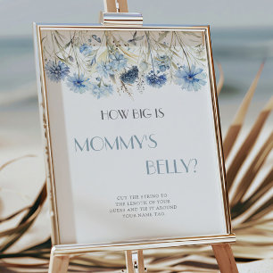 DUSTY Blue Hydrangea Wie groß ist Mama's Bauch Poster