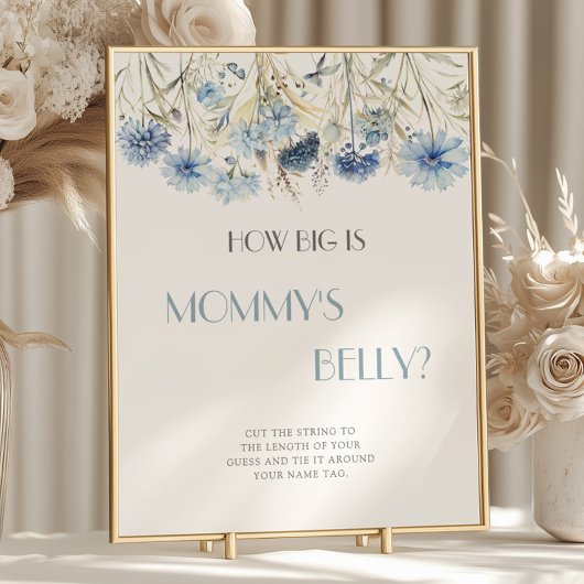 DUSTY Blue Hydrangea Wie groß ist Mama's Bauch Poster