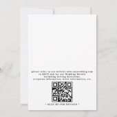 Dusty Blue Hydrangeas Embossed QR Code Wedding Einladung (Rückseite)