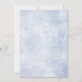 Dusty-blue hydrangeas rosa Rosen Probe Dinner Einladung (Rückseite)