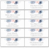 Dusty Blue Individual Guest Names Address Labels (Vorderseite)
