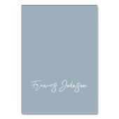 Dusty Blue Individual Name Platzkarten Tischnummer (Vorderseite)