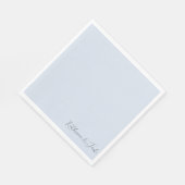 Dusty Blue Individuellen Namens Luncheon Napkins Serviette (Ecke)