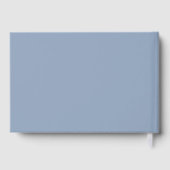 Dusty Blue Interlocks Romantic Wedding Gästebuch (Rückseite)