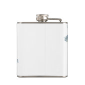 Dusty Blue Ivory Brautparty Flask Flachmann (Rückseite)