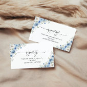 Dusty Blue Ivory Brautparty Registry Begleitkarte