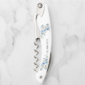 Dusty Blue Ivory Brautparty Waiter's Corkschraube Kellnermesser (Vorderseite)