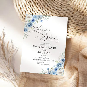 Dusty Blue Ivory Bridal Dusche Einladung