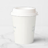 Dusty Blue & Ivory Couple Monogram Pappbecher (Rechts)