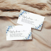 Dusty Blue Ivory Display Shower Enclosure Card Begleitkarte