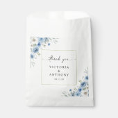 Dusty Blue Ivory Hochzeitsfeier Gefallen Tasche Geschenktütchen (Vorderseite)