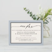 Dusty Blue Ivory - Neuer Plan Modernes verschoben Einladung (Stehend Vorderseite)