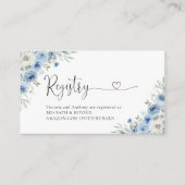 Dusty Blue Ivory Registrierungskarte Begleitkarte (Vorderseite)