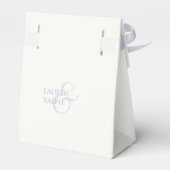 Dusty Blue & Ivory Script Wedding Vielen Dank Geschenkschachtel (Rückseite)