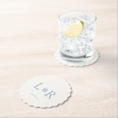 Dusty Blue & Ivory | Simple Chic Couple Untersetzer (Vor Ort)