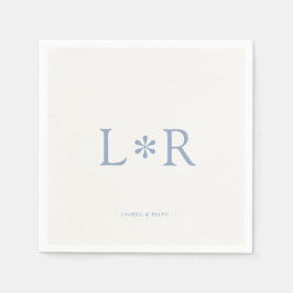 Dusty Blue & Ivory | Stilvoll modern Serviette