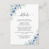 Dusty Blue Ivory Wedding Ceremony Enclosure Card Begleitkarte (Vorderseite)