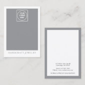 Dusty Blue Jewelry display holder Telefonnummerkarte (Vorne/Hinten)