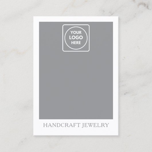 Dusty Blue Jewelry display holder Telefonnummerkarte (Vorderseite)