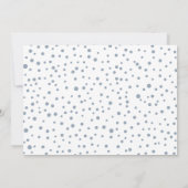 Dusty blue Joy Erste Weihnachtsgeburt eines Fotos Ankündigung (Rückseite)