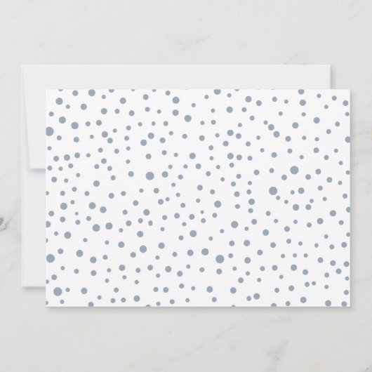 Dusty blue Joy Erste Weihnachtsgeburt eines Fotos Ankündigung (Rückseite)