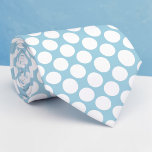 Dusty Blue Jumbo Polka Dots Custom Necktie Krawatte<br><div class="desc">Make a bold statement with this custom necktie featuring vibrant jumbo polka dots. Perfect for adding a touch of playful elegance to any outfit, this necktie is a unique and eye-catching accessory that’s sure to turn heads. Whether you’re dressing up for a special occasion or adding some personality to your...</div>