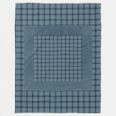 DUSTY BLUE KARIERT PATTER FLEECEDECKE (Vorderseite)