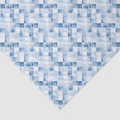 Dusty Blue Karo Pattern Holiday Seidenpapier (Ausschnitt)
