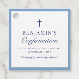 Dusty Blue Katholic Confirmation Vielen Dank Geschenkanhänger