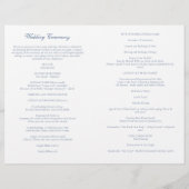 Dusty Blue Katholic Wedding Mass Zeremony Program (Rückseite)