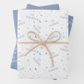 Dusty Blue Kids Eid Mubarak Geschenkpapier Set (Beispiel)