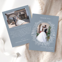 Dusty-blue klassischer Blumenkranz Hochzeitssemble