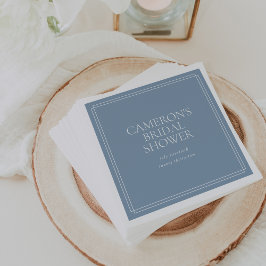 Dusty Blue | Klassisches Brautparty Serviette