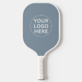 Dusty Blue l Beruflich Business Logo Pickleball Schläger (Vorderseite)