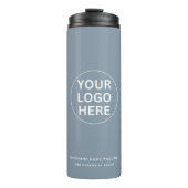 Dusty Blue l Promotionlogo & Text Thermosbecher (Vorderseite)