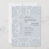 Dusty Blue Lace Wedding Einladung (Vorderseite)