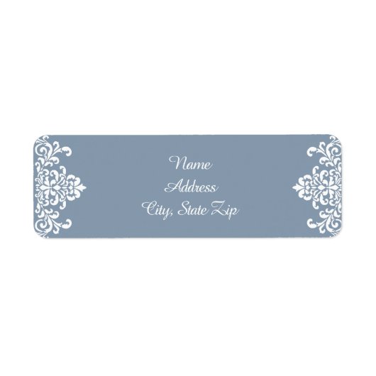 Dusty Blue Lacy Damask (Vorne)