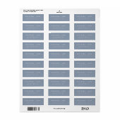 Dusty Blue Large Text Modern Return Address Label (Vorne)
