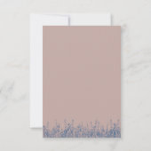 Dusty Blue Lavender Floral Rustic Wedding RSVP (Rückseite)