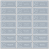 Dusty Blue Leafy Wappen Monogram Guest Address Aufkleber (Vorderseite)