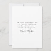 Dusty Blue Liebe & Danke Foto Wedding (Rückseite)